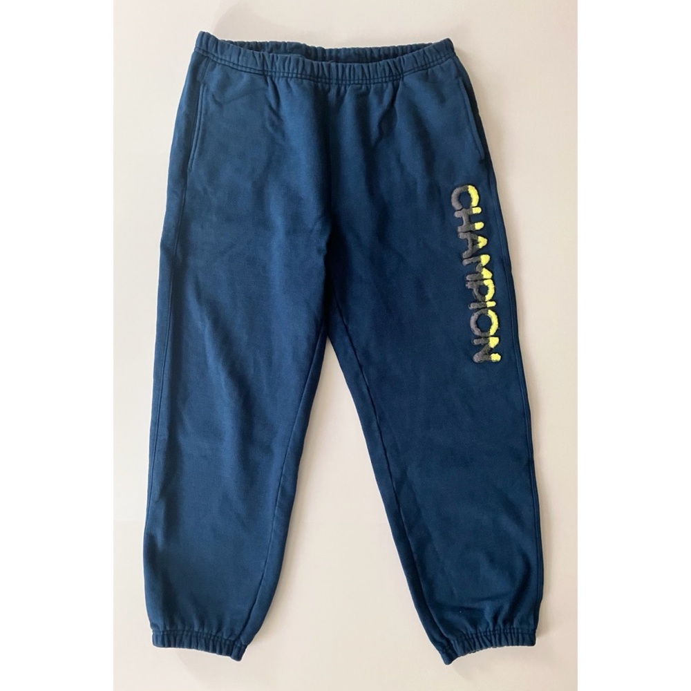 Champion Reverse Weave Blue Sweatpants w/Embroidered Leg Logo Women’s XL